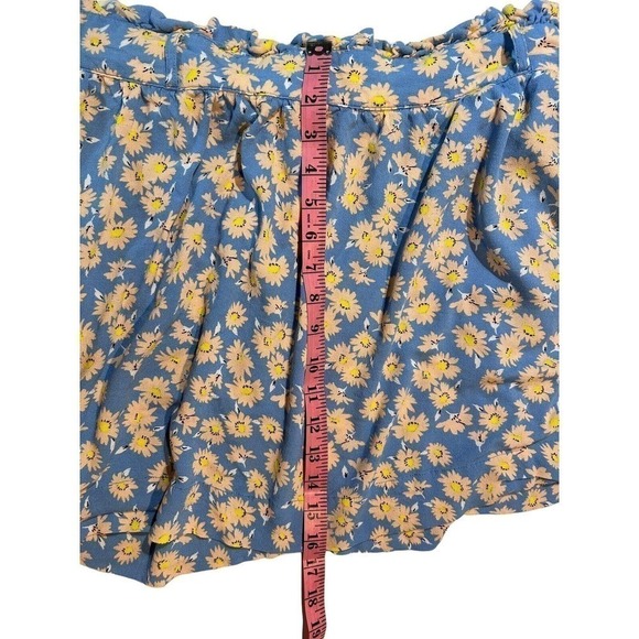 Who What Wear Blue Daisy Print Skirt Women's Size XL (No Belt) - Picture 9 of 12